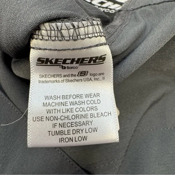 Skechers Scrub Pants Gray Large Reliance Cargo 3 Pocket Straight Leg Stretch - Picture 8 of 16